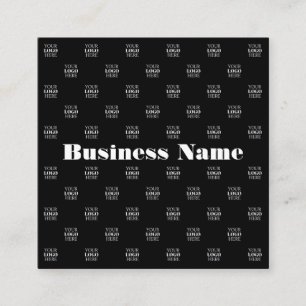 Carte De Visite Carré Motif de logo ou de design moderne avec n'importe
