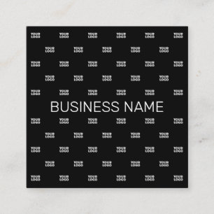 Carte De Visite Carré Motif de logo ou de design moderne avec n'importe