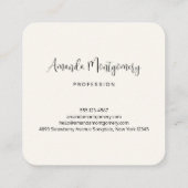 Carte De Visite Carré Motif de notes musicales mignonnes (Dos)