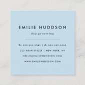 Carte De Visite Carré Motif De Pâtes, Groomer De Chiens, Marcheur De Chi (Dos)