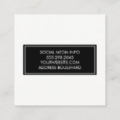 Carte De Visite Carré Motif de points classiques (Dos)