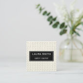 Carte De Visite Carré Motif de points classiques (Debout devant)