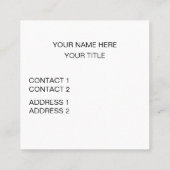 Carte De Visite Carré Motif de télévision classique rétro (Dos)