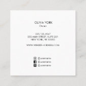 Carte De Visite Carré Motif de troisième oeil tendance (Dos)