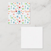 Carte De Visite Carré Motif du monde marin (Devant / Derrière)