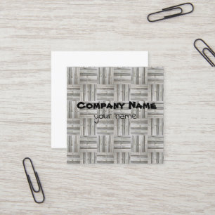 Carte De Visite Carré Motif en bois transparent