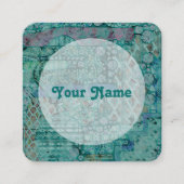 Carte De Visite Carré Motif Ethno Abstrait - Folklore Art 2 (Devant)