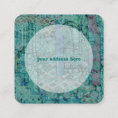 Carte De Visite Carré Motif Ethno Abstrait - Folklore Art 2 (Dos)