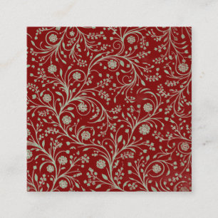 Carte De Visite Carré Motif floral botanique élégant – Nature minimale 