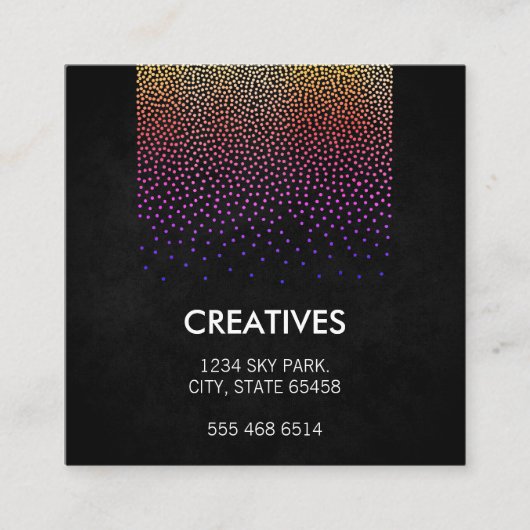 Carte De Visite Carré Motif glamour (Devant)