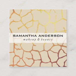 Carte De Visite Carré Motif Gold Chic contemporain