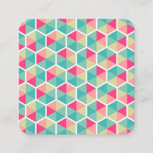 Carte De Visite Carré Motif Hexagon couleur 02