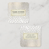 Carte De Visite Carré Motif Luxe Gold Speckled (Devant / Derrière)