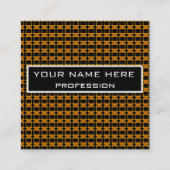 Carte De Visite Carré motif noir et jaune (Devant)