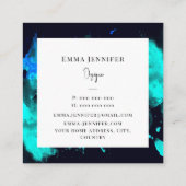 Carte De Visite Carré Motif peint Abstrait moderne et lumineux (Dos)