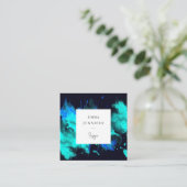 Carte De Visite Carré Motif peint Abstrait moderne et lumineux (Debout devant)