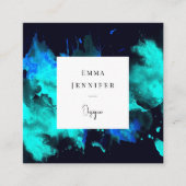 Carte De Visite Carré Motif peint Abstrait moderne et lumineux (Devant)