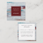 Carte De Visite Carré Motif peint Abstrait Terre moderne (Devant / Derrière)