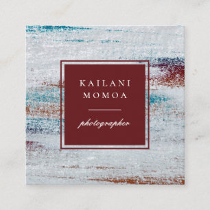 Carte De Visite Carré Motif peint Abstrait Terre moderne