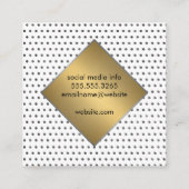 Carte De Visite Carré Motif point Lux (Dos)