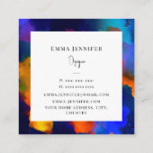 Carte De Visite Carré Motif rose Abstrait moderne (Dos)