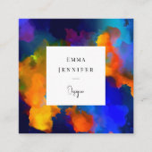 Carte De Visite Carré Motif rose Abstrait moderne (Devant)