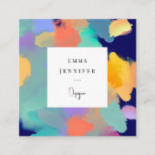 Carte De Visite Carré Motif rose Abstrait moderne (Devant)