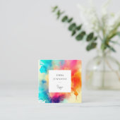 Carte De Visite Carré Motif rose Abstrait moderne (Debout devant)