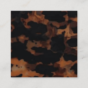 Carte De Visite Carré Motif sans fil Tortoiseshell, Chic TortoiseShell