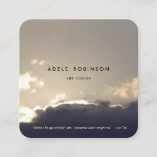 Carte De Visite Carré ©Motivation Conférencier Life Coach Silver Lining