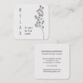 Carte De Visite Carré Motivation florale minimale dire guérison (Devant / Derrière)