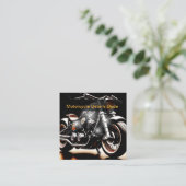 Carte De Visite Carré Motorcycle Mobile Detailing Services (Debout devant)