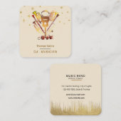 Carte De Visite Carré Music Instruments Event Organizer DJs Player (Devant / Derrière)