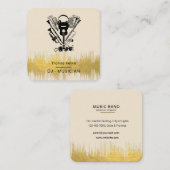 Carte De Visite Carré Music Instruments Event Organizer DJs Player (Devant / Derrière)