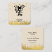 Carte De Visite Carré Music Instruments Event Organizer DJs Player (Devant / Derrière)