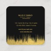 Carte De Visite Carré Music Instruments Organisateur d'événements DJs Bl (Dos)