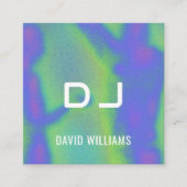 Carte De Visite Carré Music Party DJs Singer Songwriter QR Code (Devant)