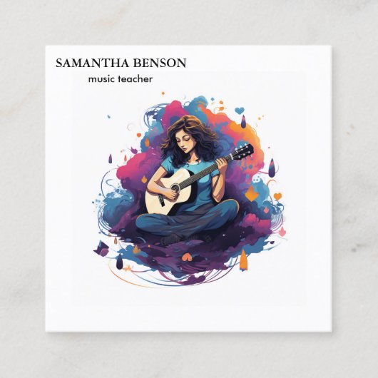 Carte De Visite Carré Musicien (Devant)