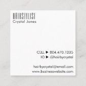 Carte De Visite Carré Musique CD Coque Album Cover coiffeuse (Dos)