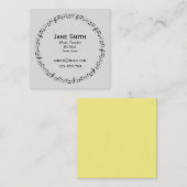 Carte De Visite Carré Musique professeur de musique tuteur musique notes (Devant / Derrière)