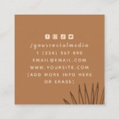 Carte De Visite Carré Mystic Boho Tiger Céleste énergie guérisseur Tarot (Dos)