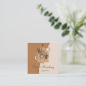 Carte De Visite Carré Mystic Boho Tiger Céleste énergie guérisseur Tarot (Debout devant)