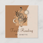 Carte De Visite Carré Mystic Boho Tiger Céleste énergie guérisseur Tarot (Devant)