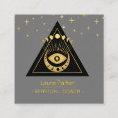 Carte De Visite Carré Mystic Eye Boho Celestial Moon Energy Healer (Devant)