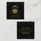 Carte De Visite Carré Mystic Eye Boho Celestial Moon Energy Healer (Devant / Derrière)