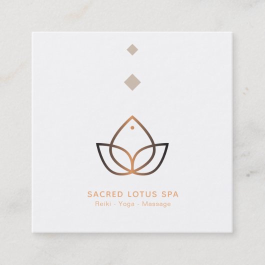 Carte De Visite Carré *~* Mystic Shaman Sacré Geometry Alchemy Lotus (Devant)