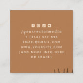 Carte De Visite Carré Mystical Boho Leopard Cheetah bijoux artisanal (Dos)