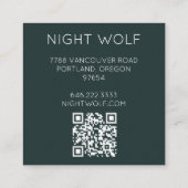 Carte De Visite Carré Mystical Eye Roses Vines Boho magique QR Code (Dos)