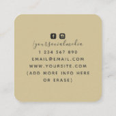 Carte De Visite Carré Mystique Serpent Crystal Guérison Soleil & Lune Cé (Dos)