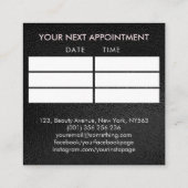 Carte De Visite Carré Nail Art Mandala Pearl et marbre rose (Dos)